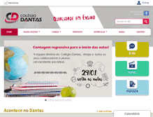 Tablet Screenshot of colegiodantas.com.br